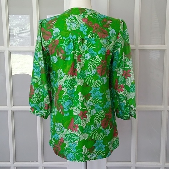 Elizabeth McKay Charlotte Silk Popover Blouse Size - 2 - Picture 6 of 16